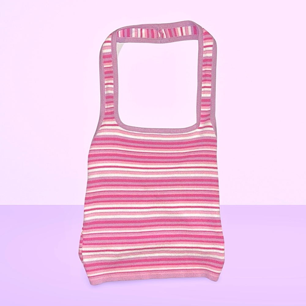 REVOLVE x MORE TO COME Demi Twist Back Top in Pink Multi - Picture 2 of 4